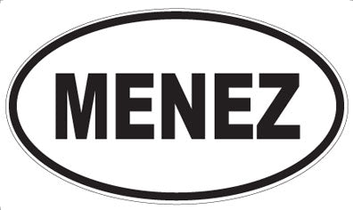 MENEZ - Oval Sticker