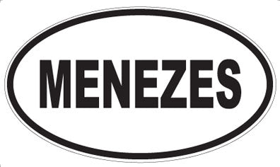 MENEZES - Oval Sticker