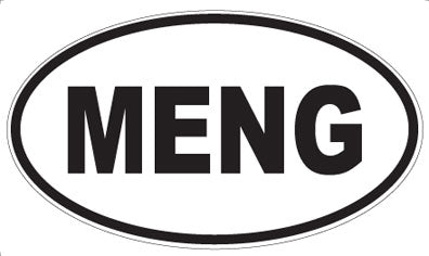 MENG - Oval Sticker