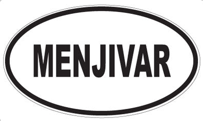 MENJIVAR - Oval Magnet