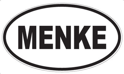 MENKE - Oval Sticker