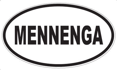 MENNENGA - Oval Sticker