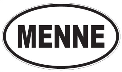 MENNE - Oval Magnet