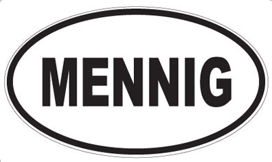 MENNIG - Oval Magnet