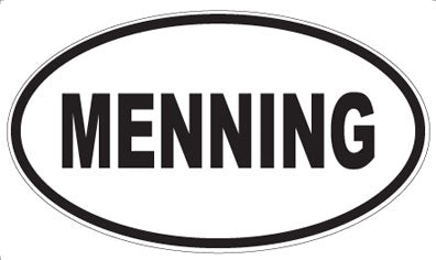 MENNING - Oval Sticker
