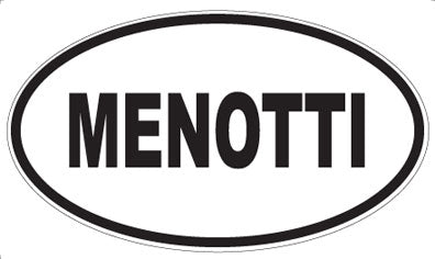 MENOTTI - Oval Sticker
