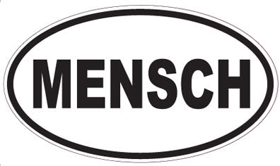 MENSCH - Oval Sticker