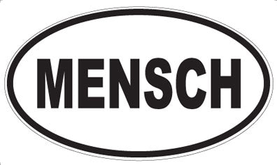 MENSCH - Oval Magnet
