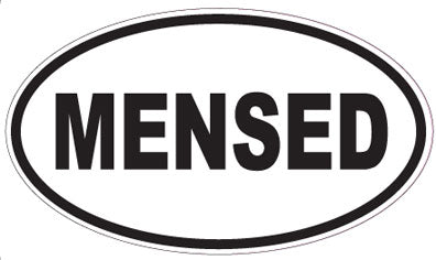 MENSED - Oval Sticker