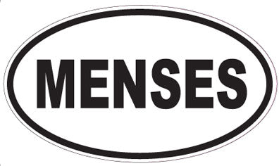 MENSES - Oval Sticker