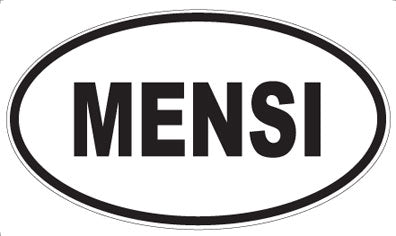 MENSI - Oval Sticker