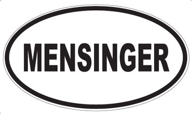 MENSINGER - Oval Sticker