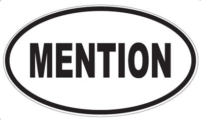 MENTION - Oval Magnet