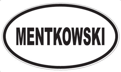 MENTKOWSKI - Oval Sticker