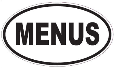 MENUS - Oval Magnet