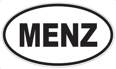 MENZ - Oval Sticker