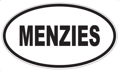 MENZIES - Oval Magnet