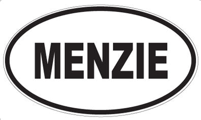 MENZIE - Oval Magnet