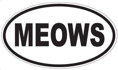 MEOWS - Oval Magnet