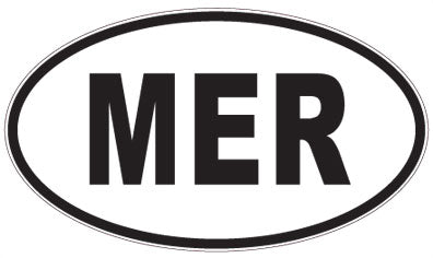 MER - 3 Letter Initials Oval Sticker