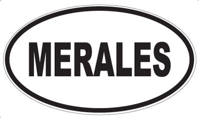 MERALES - Oval Magnet