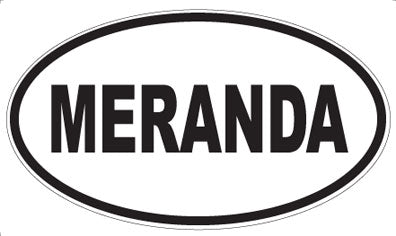 MERANDA - Oval Sticker