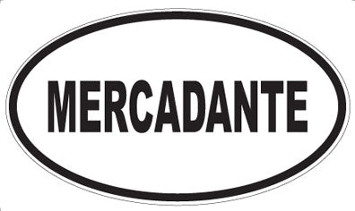 MERCADANTE - Oval Magnet