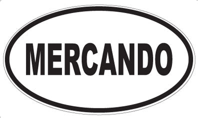 MERCANDO - Oval Sticker