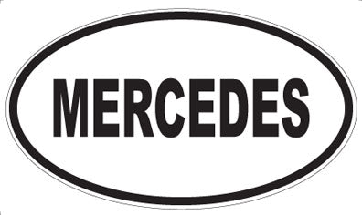 MERCEDES - Oval Sticker