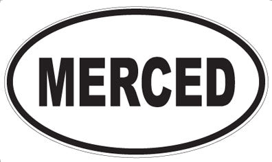 MERCED - Oval Magnet