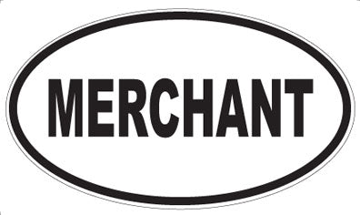 MERCHANT - Oval Sticker