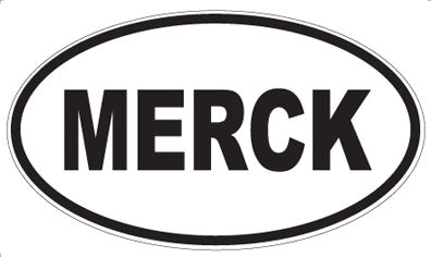 MERCK - Oval Sticker