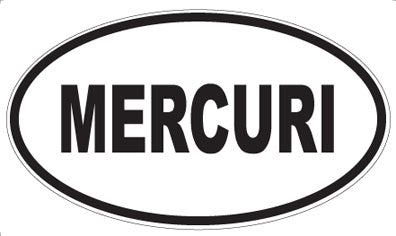 MERCURI - Oval Sticker