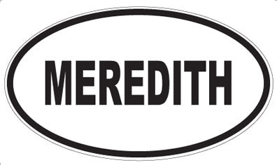 MEREDITH - Oval Magnet