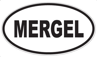 MERGEL - Oval Sticker