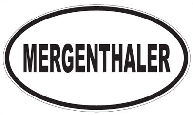 MERGENTHALER - Oval Sticker