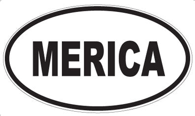 MERICA - Oval Sticker