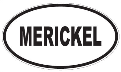MERICKEL - Oval Sticker