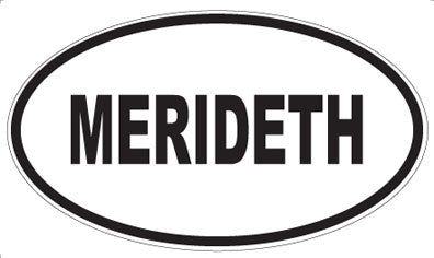 MERIDETH - Oval Sticker