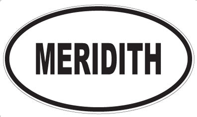 MERIDITH - Oval Magnet