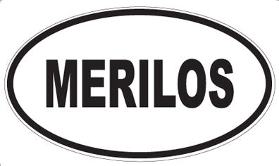 MERILOS - Oval Sticker