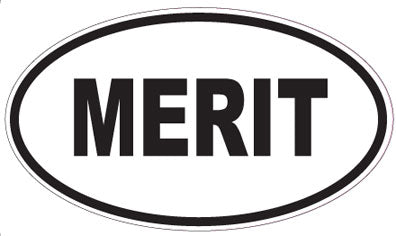 MERIT - Oval Sticker