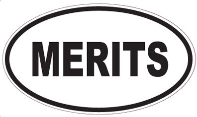 MERITS - Oval Sticker