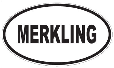 MERKLING - Oval Sticker