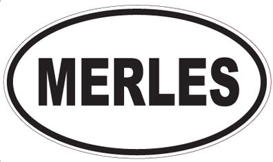 MERLES - Oval Sticker