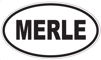 MERLE - Oval Magnet
