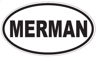 MERMAN - Oval Sticker