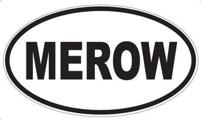 MEROW - Oval Magnet
