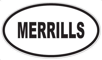 MERRILLS - Oval Magnet