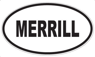MERRILL - Oval Magnet